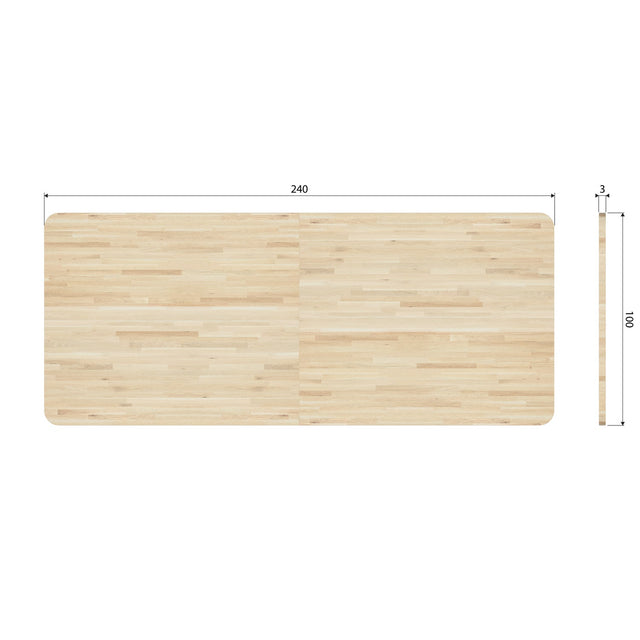 Combi Tablo: Xl Tafelblad Eiken 240 X100 & Drenthe Poot [Fsc] van WOOOD – Luxe comfort op maat van PureWonen. Vraag naar de beste prijs.