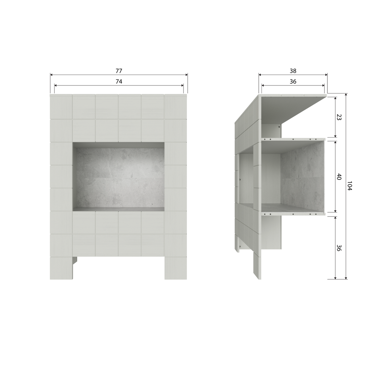 ALLY DECO SCHOUW GRENEN DUST [fsc]