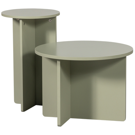 Set V 2 Ronny Bijzettafels Groen/Grijs van WOOOD – Luxe comfort op maat van PureWonen. Vraag naar de beste prijs.
