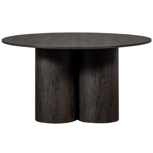 Oona Eettafel Rond Met 3 Poot Mdf Donkerbruin O140 Cm van WOOOD – Luxe comfort op maat van PureWonen. Vraag naar de beste prijs.