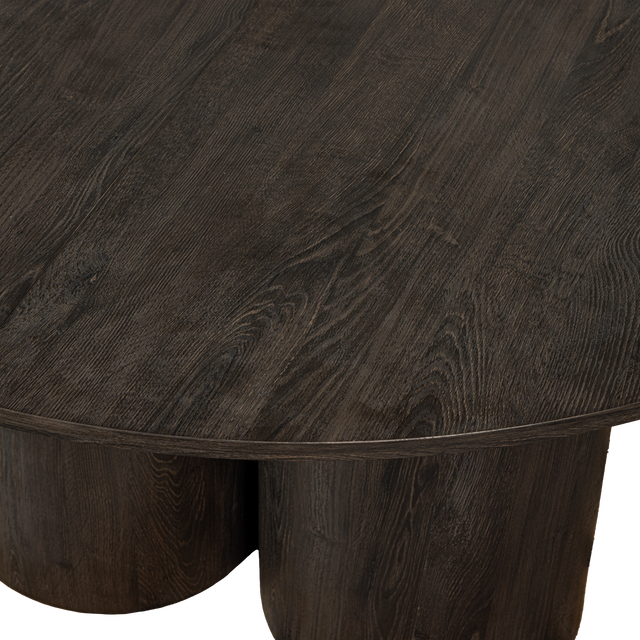 Oona Eettafel Rond Met 3 Poot Mdf Donkerbruin O140 Cm van WOOOD – Luxe comfort op maat van PureWonen. Vraag naar de beste prijs.