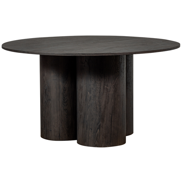 Oona Eettafel Rond Met 3 Poot Mdf Donkerbruin O140 Cm van WOOOD – Luxe comfort op maat van PureWonen. Vraag naar de beste prijs.