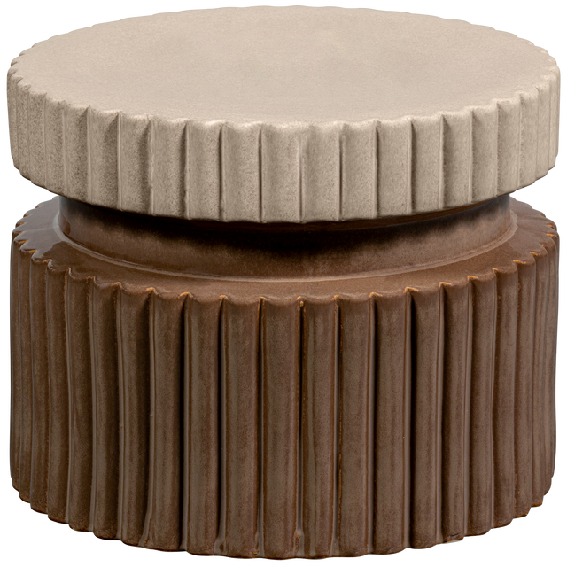 Geer Decoratieve Bijzettafel Keramiek Tan 38x O48 Cm van WOOOD – Luxe comfort op maat van PureWonen. Vraag naar de beste prijs.