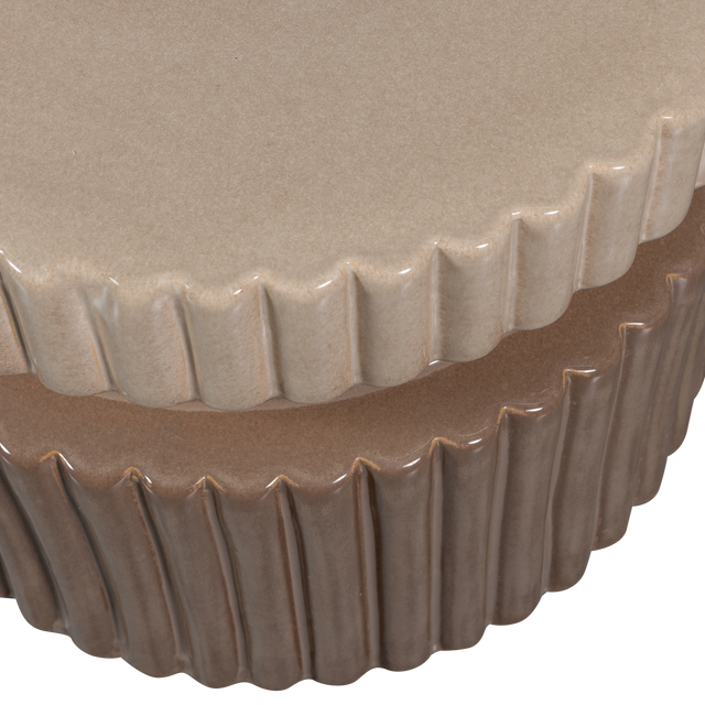 Geer Decoratieve Bijzettafel Keramiek Tan 38x O48 Cm van WOOOD – Luxe comfort op maat van PureWonen. Vraag naar de beste prijs.