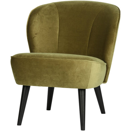 Sara Fauteuil Fluweel Army van WOOOD – Luxe comfort op maat van PureWonen. Vraag naar de beste prijs.