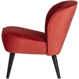 Sara Fauteuil Fluweel Raspberry