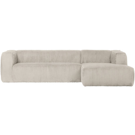Bean Hoekbank Rechts Grove Ribstof Naturel van WOOOD – Luxe comfort op maat van PureWonen. Vraag naar de beste prijs.
