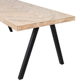 Combi Tablo: Mango Visgraat 180 X90 & 2 Standen Poot Vierk van WOOOD - laagste prijs offerte van PureWonen