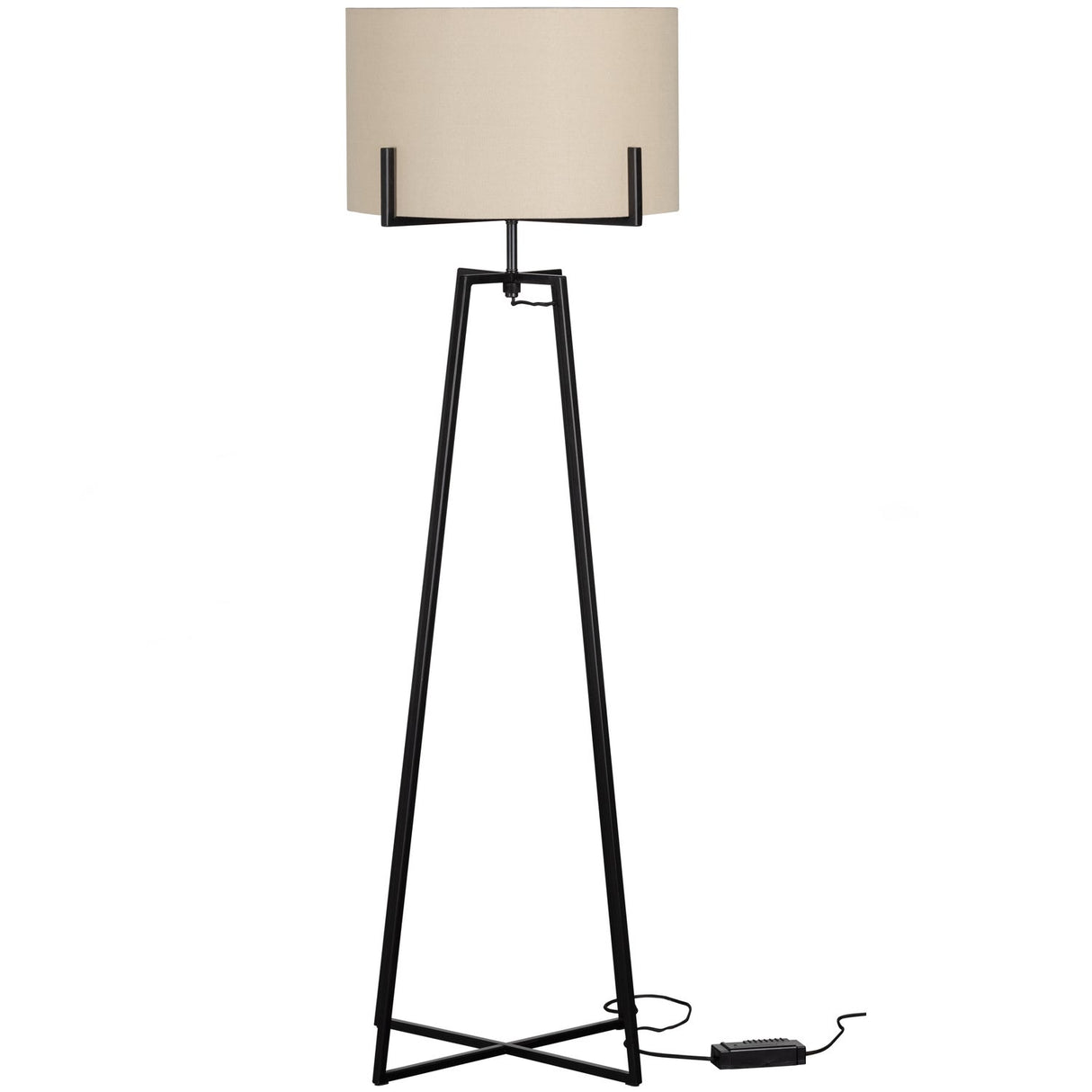 Holly Vloerlamp Zwart/Naturel