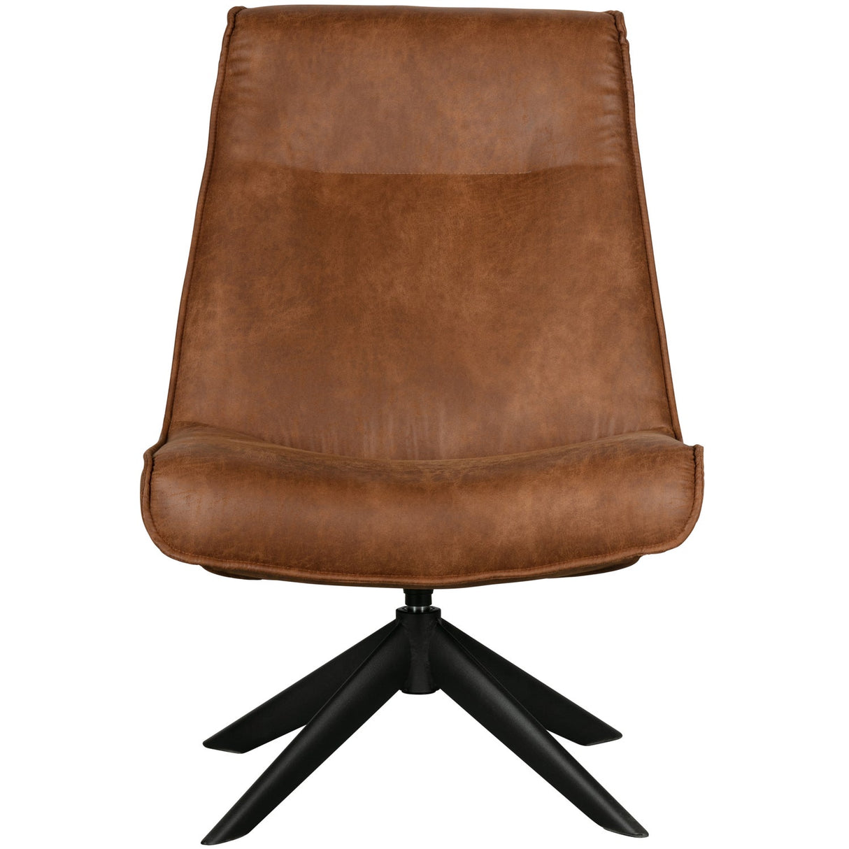 Skyler Draaifauteuil Leerlook Cognac