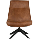 Skyler Draaifauteuil Leerlook Cognac