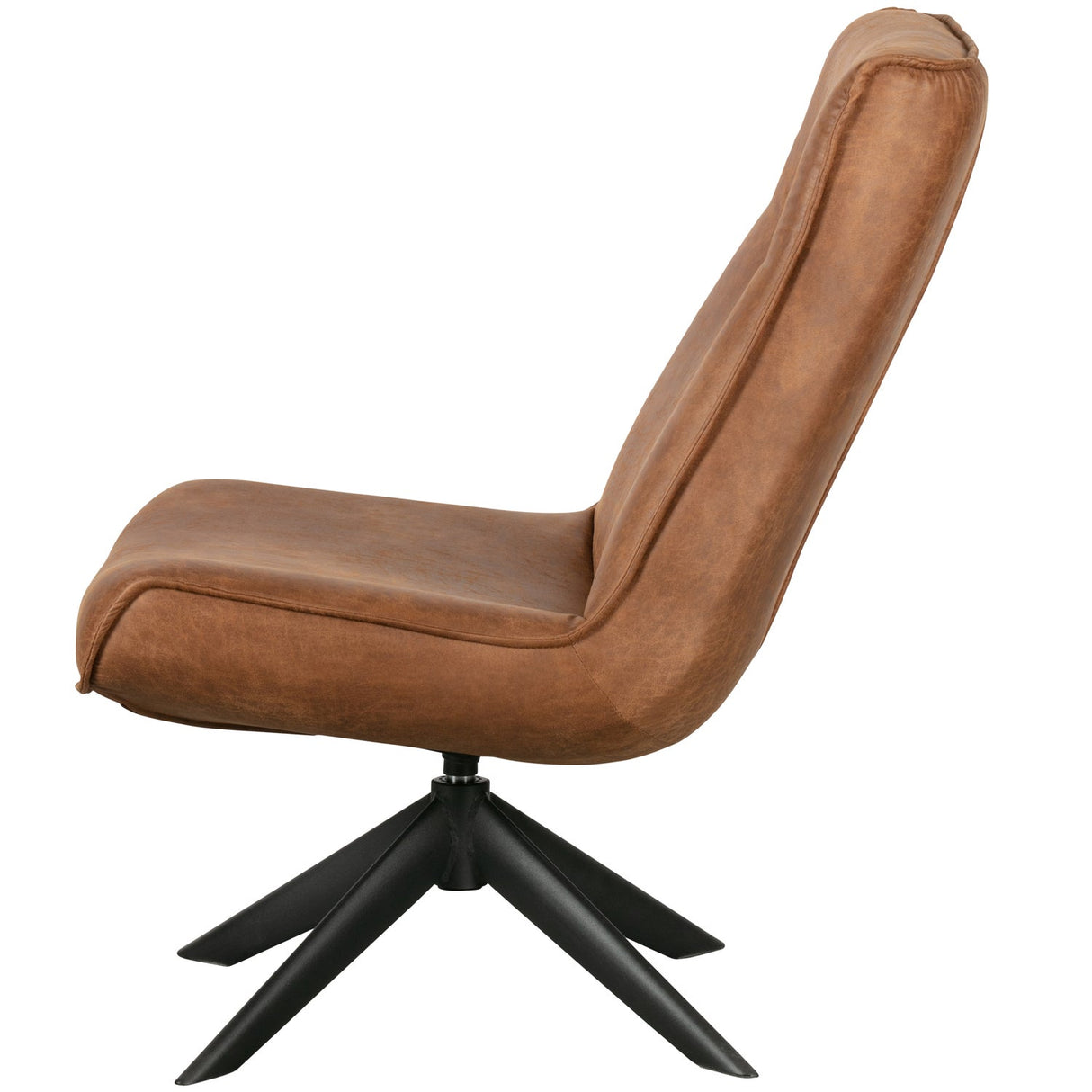 Skyler Draaifauteuil Leerlook Cognac