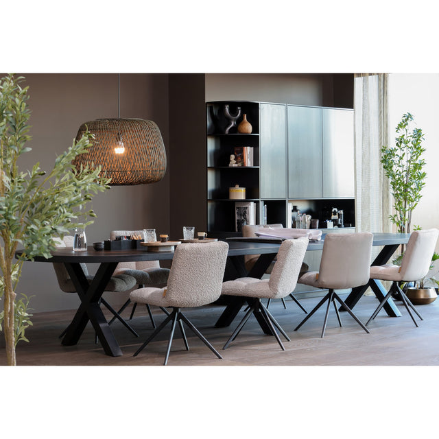 Vinny Draaistoel Velvet Zand van WOOOD - laagste prijs offerte van PureWonen