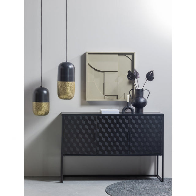 Tirsa Hanglamp 46 Cm Metaal Zwart Brass van WOOOD – Luxe comfort op maat van PureWonen. Vraag naar de beste prijs.
