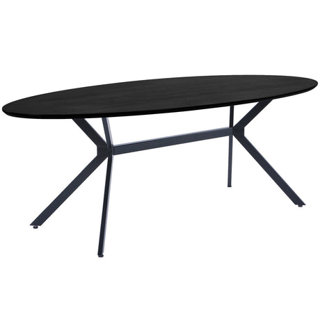Bruno Eettafel Ovaal Mdf Zwart 220x100 Cm van WOOOD – Luxe comfort op maat van PureWonen. Vraag naar de beste prijs.