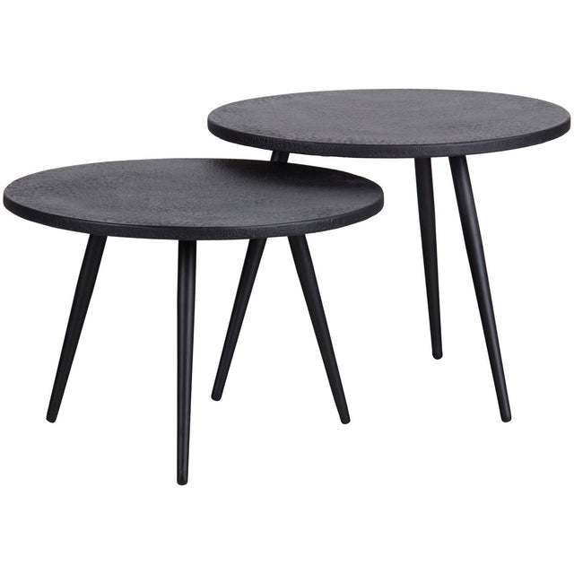 Set V 2 Suze Bijzettafels Hout/Metaal Zwart van WOOOD – Luxe comfort op maat van PureWonen. Vraag naar de beste prijs.