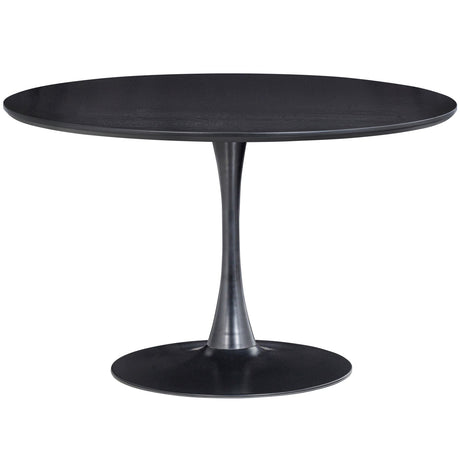 Sammy Eettafel Trompetvoet Rond Mdf Zwart O120 Cm van WOOOD – Luxe comfort op maat van PureWonen. Vraag naar de beste prijs.