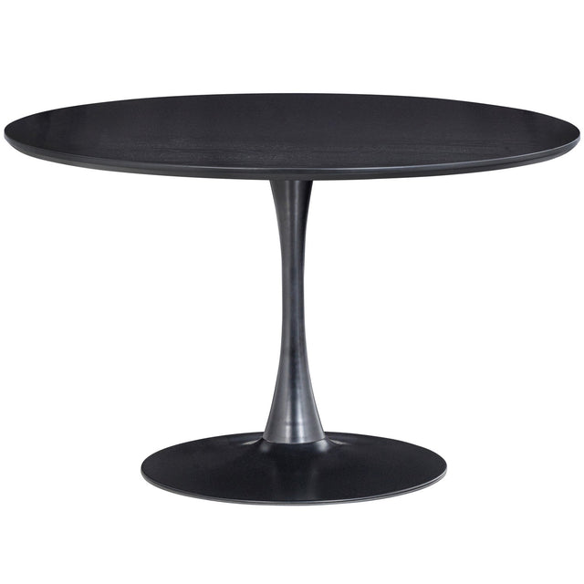 Sammy Eettafel Trompetvoet Rond Mdf Zwart O120 Cm van WOOOD – Luxe comfort op maat van PureWonen. Vraag naar de beste prijs.