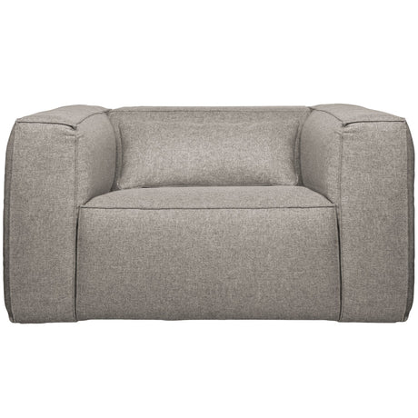 BEAN FAUTEUIL INCL. KUSSEN LICHTGRIJS GEMELEERD van WOOOD – Luxe comfort op maat van PureWonen. Vraag naar de beste prijs.