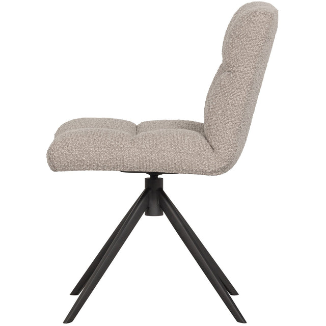 Vinny Draaistoel Boucle Zand van WOOOD – Luxe comfort op maat van PureWonen. Vraag naar de beste prijs.