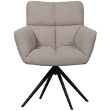 Vinny Draaistoel Met Armleuning Boucle Zand van WOOOD – Luxe comfort op maat van PureWonen. Vraag naar de beste prijs.