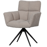 Vinny Draaistoel Met Armleuning Boucle Zand van WOOOD – Luxe comfort op maat van PureWonen. Vraag naar de beste prijs.