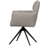 Vinny Draaistoel Met Armleuning Boucle Zand van WOOOD – Luxe comfort op maat van PureWonen. Vraag naar de beste prijs.