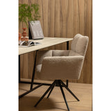 Vinny Draaistoel Met Armleuning Boucle Zand van WOOOD – Luxe comfort op maat van PureWonen. Vraag naar de beste prijs.