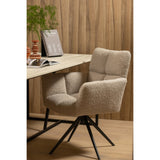 Vinny Draaistoel Met Armleuning Boucle Zand van WOOOD – Luxe comfort op maat van PureWonen. Vraag naar de beste prijs.