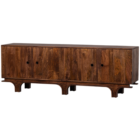 Staes Dressoir 4 Deurs Mango Hout Walnoot van WOOOD – Luxe comfort op maat van PureWonen. Vraag naar de beste prijs.