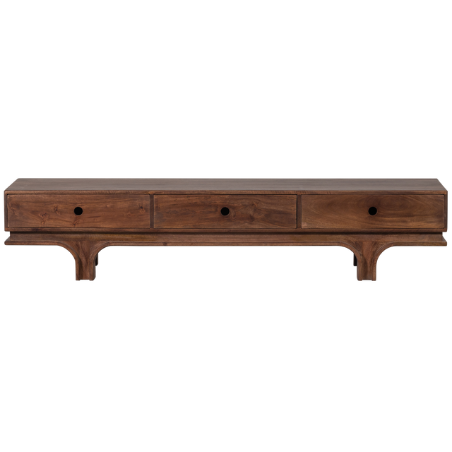 Staes Tv Meubel 3 Lades Mango Hout Walnoot van WOOOD – Luxe comfort op maat van PureWonen. Vraag naar de beste prijs.