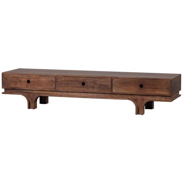 Staes Tv Meubel 3 Lades Mango Hout Walnoot van WOOOD – Luxe comfort op maat van PureWonen. Vraag naar de beste prijs.