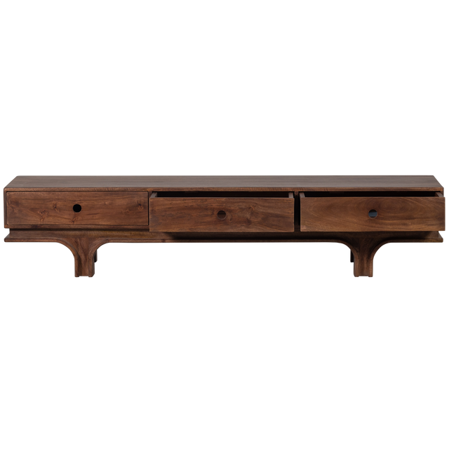 Staes Tv Meubel 3 Lades Mango Hout Walnoot van WOOOD – Luxe comfort op maat van PureWonen. Vraag naar de beste prijs.
