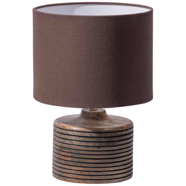 Menzo Tafellamp Met Carving Hout Warm Bruin van WOOOD – Luxe comfort op maat van PureWonen. Vraag naar de beste prijs.