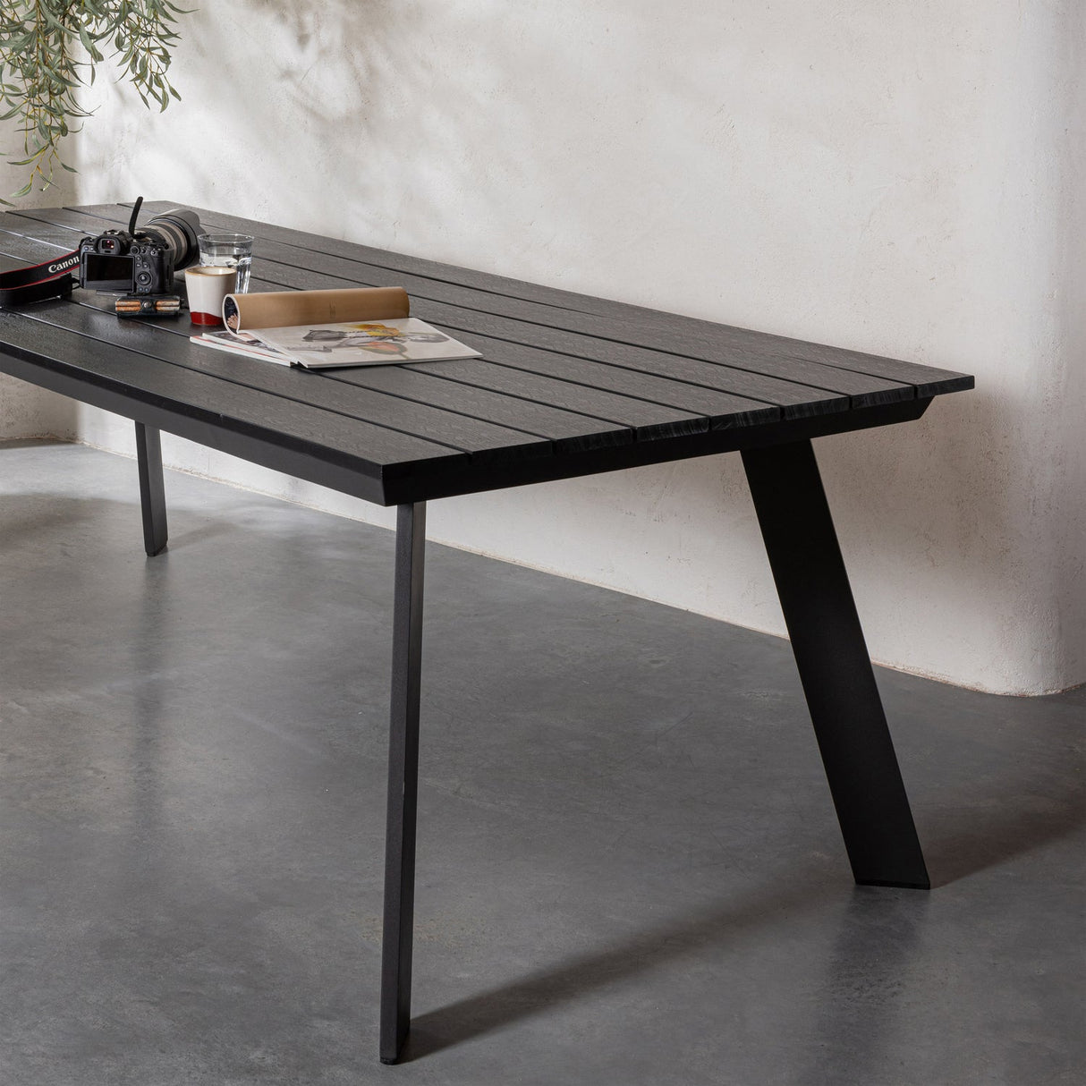 Veerle Tuintafel Aluminium/Polywood Antraciet 220x100 Cm