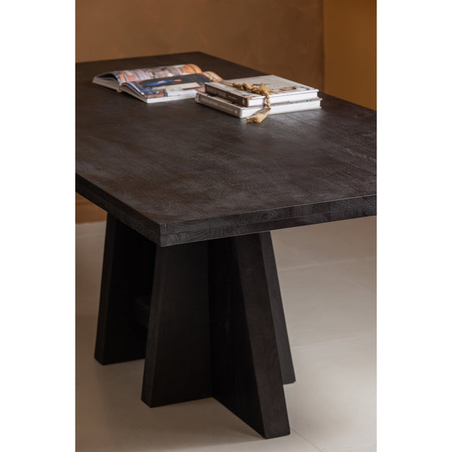 Kean Eettafel Met Middenpoot Mango Zwart 220x100 Cm van WOOOD – Luxe comfort op maat van PureWonen. Vraag naar de beste prijs.