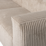 Bean Chaise Longue Links Grove Ribstof Travertin van WOOOD – Luxe comfort op maat van PureWonen. Vraag naar de beste prijs.