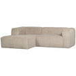 Bean Chaise Longue Links Grove Ribstof Travertin van WOOOD – Luxe comfort op maat van PureWonen. Vraag naar de beste prijs.