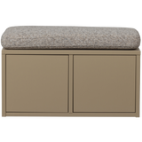 Turner Opbergbank Grenen Mud Met Zitkussen Khaki [Fsc] van WOOOD – Luxe comfort op maat van PureWonen. Vraag naar de beste prijs.
