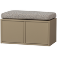 Turner Opbergbank Grenen Mud Met Zitkussen Khaki [Fsc] van WOOOD – Luxe comfort op maat van PureWonen. Vraag naar de beste prijs.