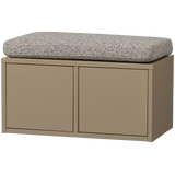 Turner Opbergbank Grenen Mud Met Zitkussen Khaki [Fsc] van WOOOD – Luxe comfort op maat van PureWonen. Vraag naar de beste prijs.