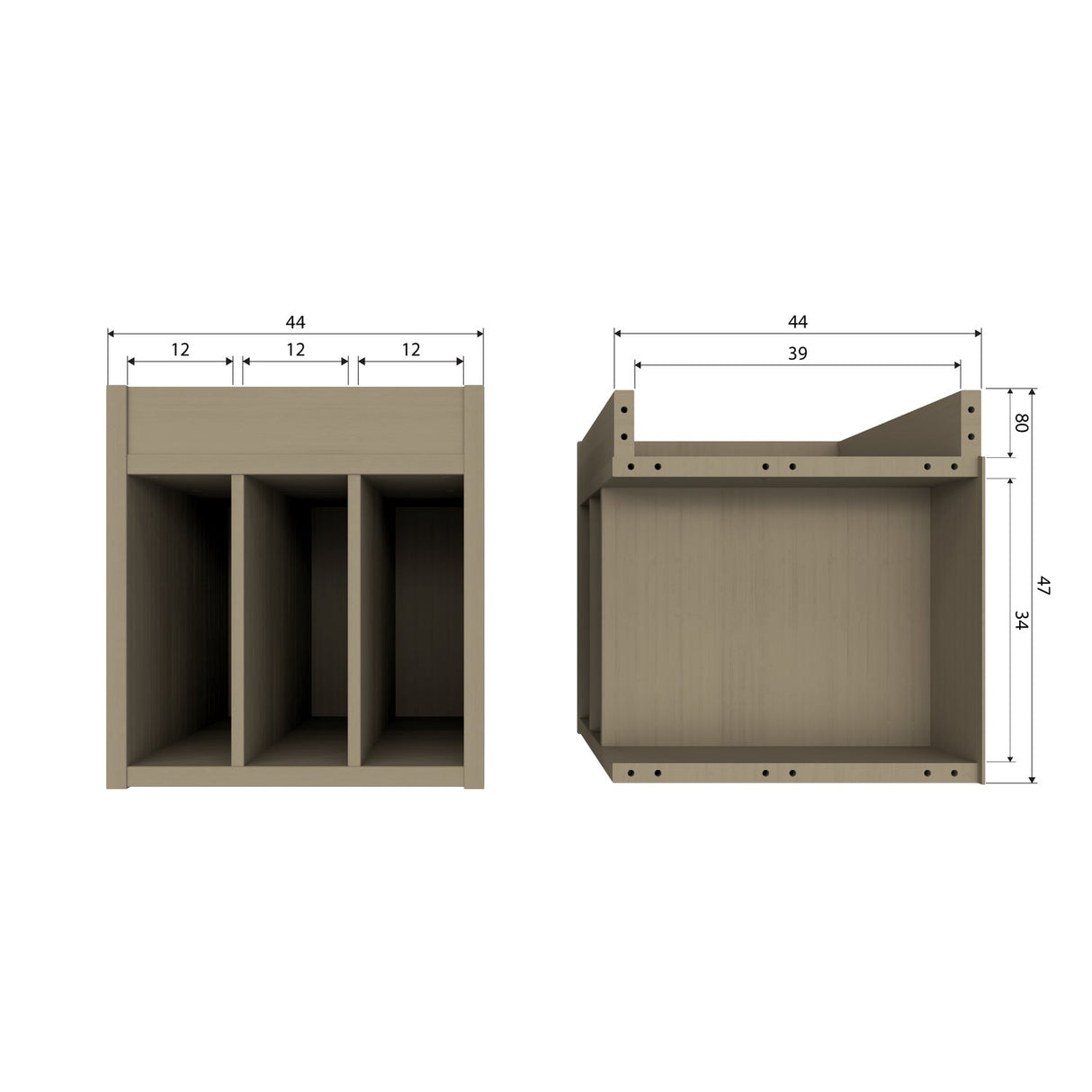 Turner Platenkast Grenen Mud [Fsc]