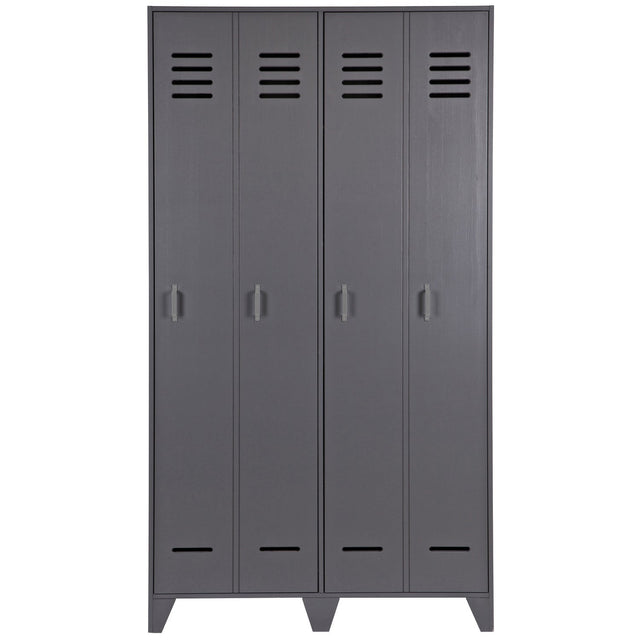 Stijn Hoog 2 Drs Lockerkast Steel Grey [Fsc] van WOOOD – Luxe comfort op maat van PureWonen. Vraag naar de beste prijs.
