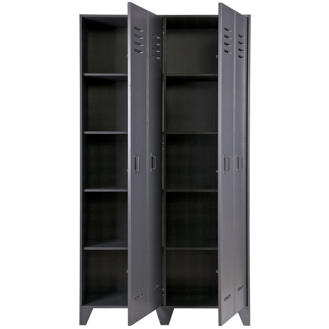 Stijn Hoog 2 Drs Lockerkast Steel Grey [Fsc] van WOOOD – Luxe comfort op maat van PureWonen. Vraag naar de beste prijs.