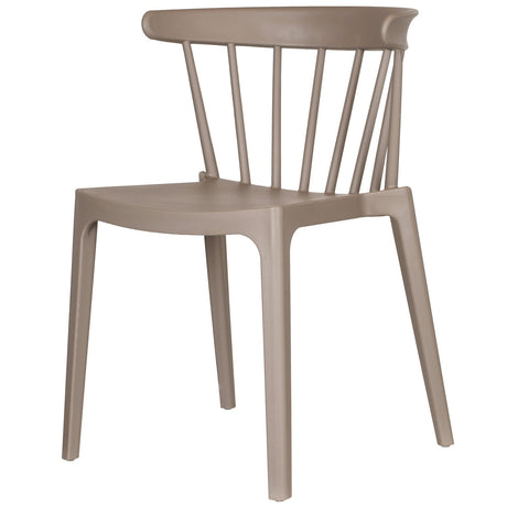 Bliss Tuinstoel Met Spijlen Kunststof Taupe van WOOOD – Luxe comfort op maat van PureWonen. Vraag naar de beste prijs.