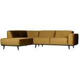 Statement Hoekbank Links Fluweel Honinggeel van BePureHome – Luxe comfort op maat van PureWonen. Vraag naar de beste prijs.