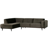 Statement Hoekbank Links Fluweel Warm Groen van BePureHome - laagste prijs offerte van PureWonen