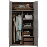 Rens 2 Drs Hang/Legkast Greep Lang Noten/Kiezelgrijs [Fsc] van WOOOD - laagste prijs offerte van PureWonen