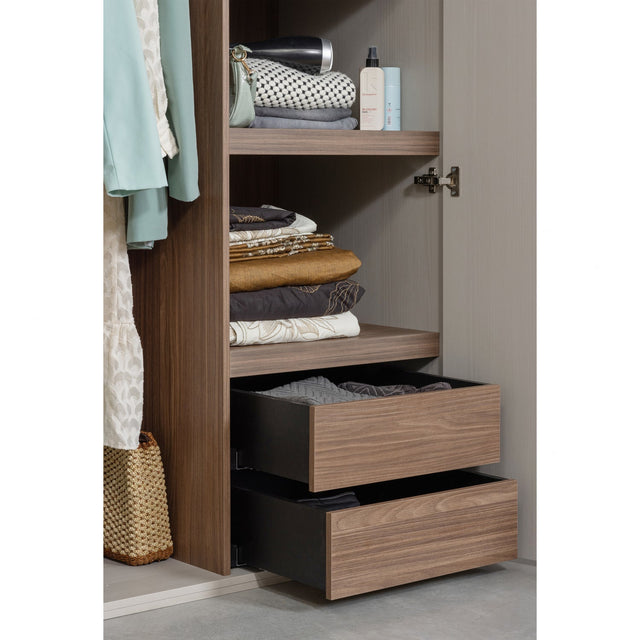 Rens 2 Drs Hang/Legkast Greep Lang Noten/Kiezelgrijs [Fsc] van WOOOD - laagste prijs offerte van PureWonen