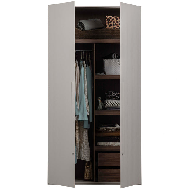 Rens 2 Drs Hang/Legkast Greep Lang Noten/Kiezelgrijs [Fsc] van WOOOD - laagste prijs offerte van PureWonen